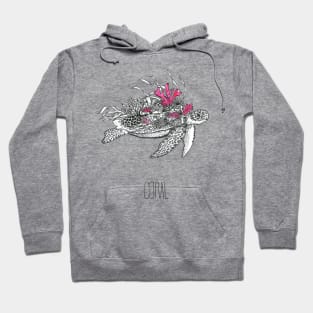 Coral turtle Hoodie